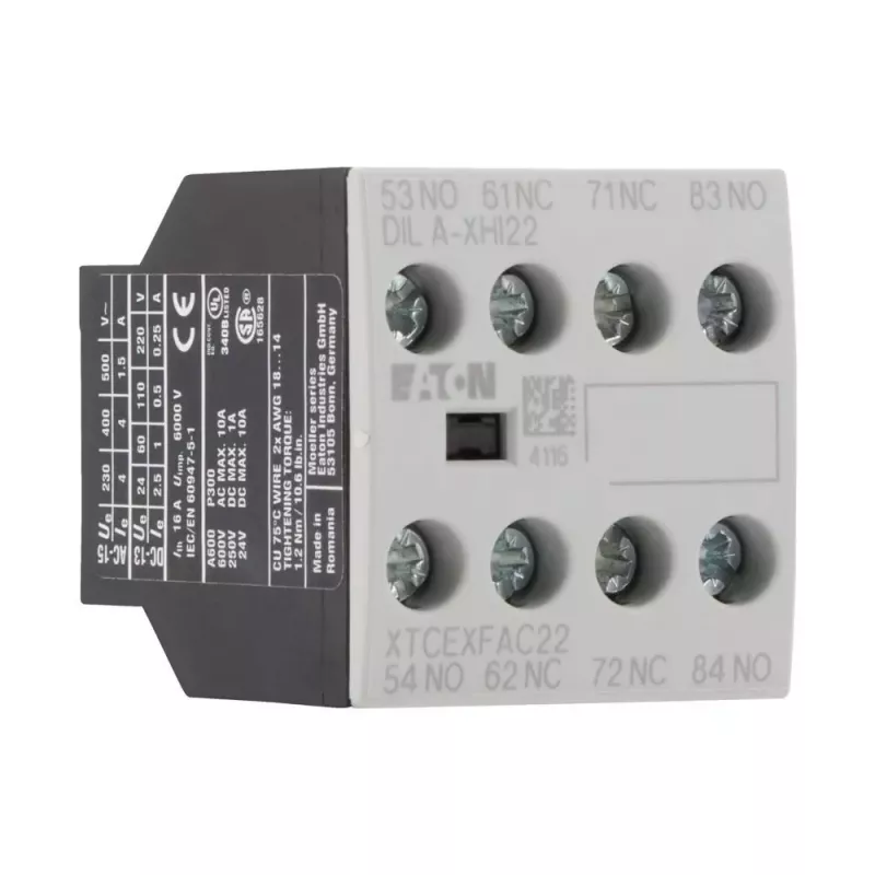 Eaton DILA-XHI22 bloco de contactos auxiliares 2NO+2NC montagem frontal 276426