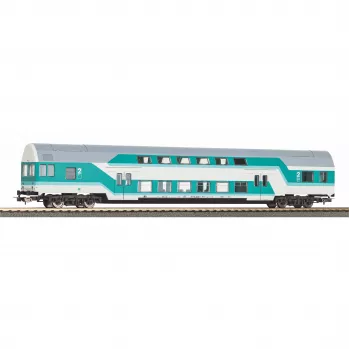 PIKO 53109 H0 carruagem-piloto de dois pisos DBmq 776 verde-menta DR época IV