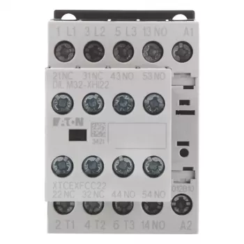 Eaton DILM12-32(24VDC) contactor de potência, tripolar, 12 A, bobina 24 V DC, 1 NO + 2 NC, terminais de parafuso, IP20, montagem em calha DIN/parafuso 276950