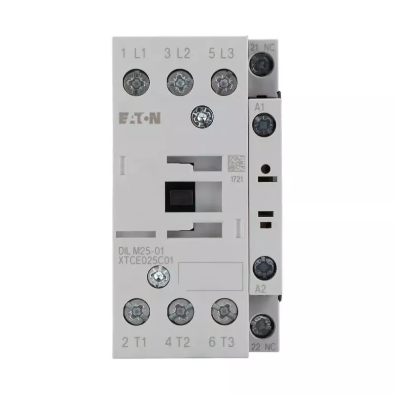 Eaton DILM25-01 contactor de potência, 230 V AC 50 Hz / 240 V AC 60 Hz, 1 NC 277164