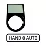 Eaton M22S-ST-D12 placa de identificação para comutador rotativo, 0-1, branco 216493