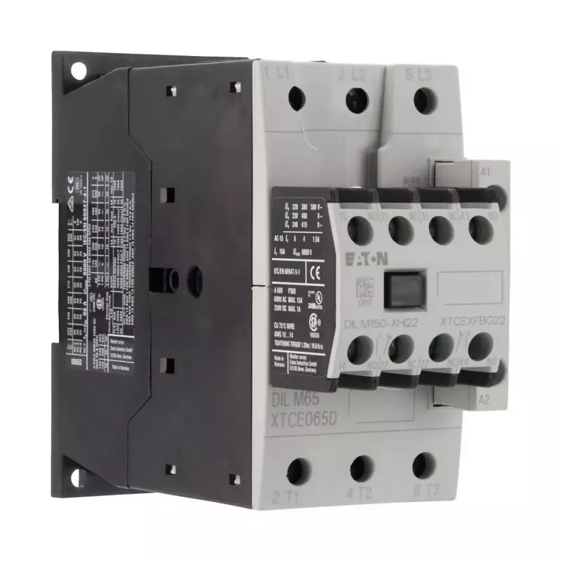 Eaton DILM65-22 Contator de potência 30kW 400V AC 230V 50Hz 3 polos 2NO 2NC 277926