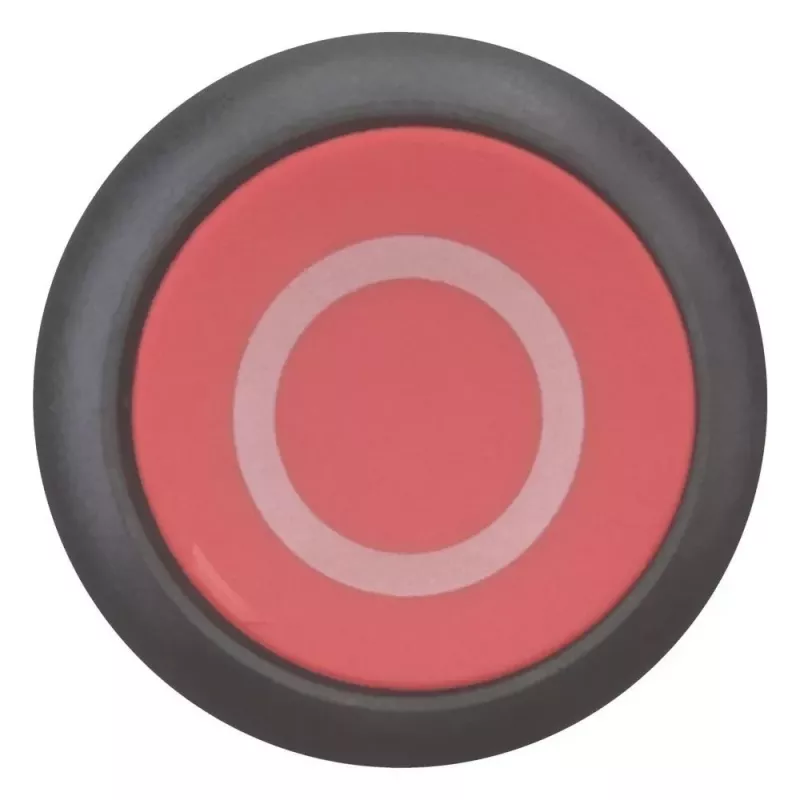 Eaton M22S-D-R-X0 botão de pressão, vermelho/preto, plástico, IP66/IP67/IP69, 29,7 mm x 29 mm 216606