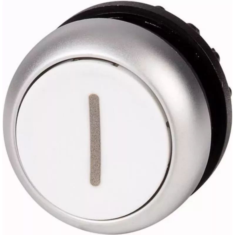 Eaton M22-D-W-X1 interruptor de botão de pressão, preto/metálico/branco 216611