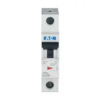 Eaton FAZ-C4/1 Disjuntor de proteção de linha tipo C, 1 polo, 4 A, 10 kA, calha DIN 278553