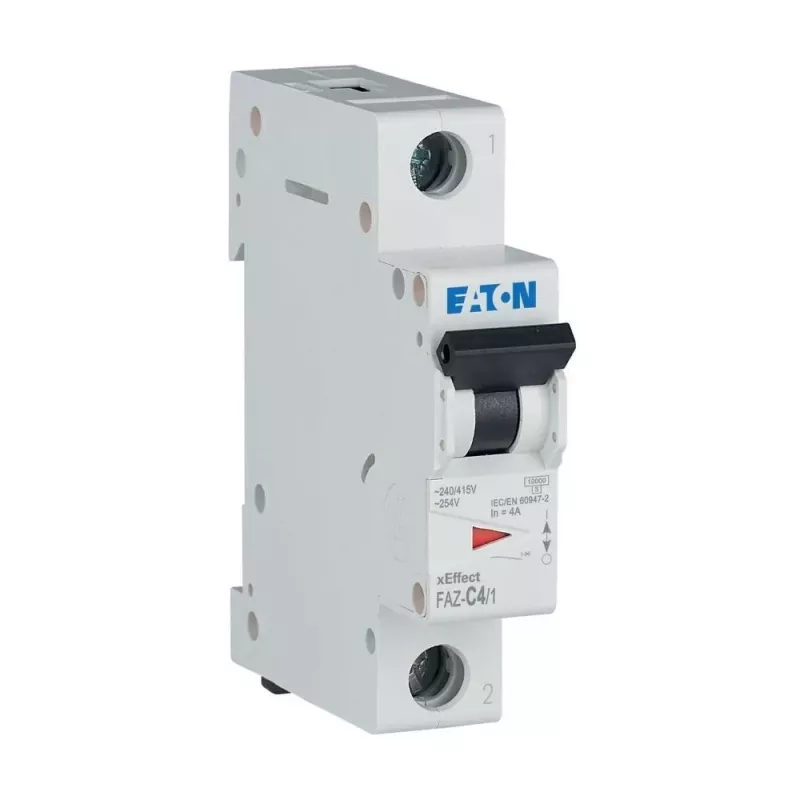 Eaton FAZ-C4/1 Disjuntor de proteção de linha tipo C, 1 polo, 4 A, 10 kA, calha DIN 278553