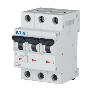 Eaton FAZ-B6/3 Disjuntor de proteção de linha tipo B 6 A 3 polos 10 kA 278841