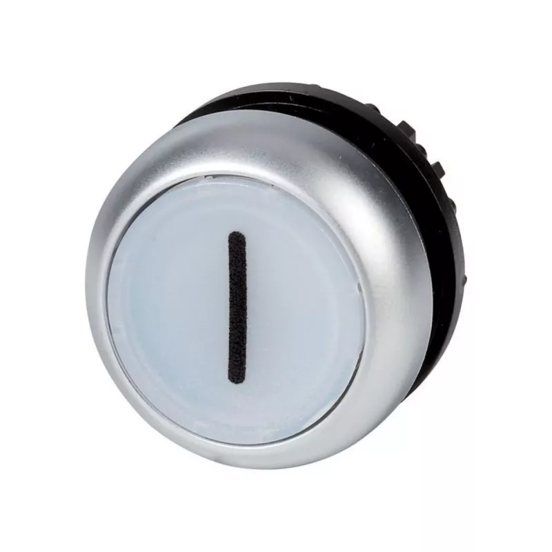 Eaton M22-DL-W-X1 interruptor de botão de pressão, preto / metálico / branco 216942