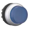 Eaton M22-DLH-B interruptor de botão de pressão, preto / azul / metálico 216973
