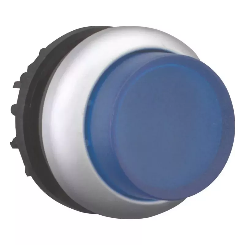Eaton M22-DLH-B interruptor de botão de pressão, preto / azul / metálico 216973