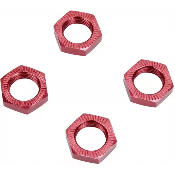 Reely 1:8 Porcas de roda autobloqueantes vermelhas 4 unid. (1528382)