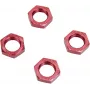 Reely 1:8 Porcas de roda autobloqueantes vermelhas 4 unid. (1528382)