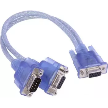 Ixxat Cabo Y-CAN, ficha D-SUB9 para 2x conector fêmea D-SUB9, 0,3 m, preto 1.04.0076.00001