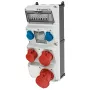MENNEKES AMAXX combinação de tomadas 940010 - entrada CEE 32A, 6 tomadas, proteção FI/disjuntor, IP44