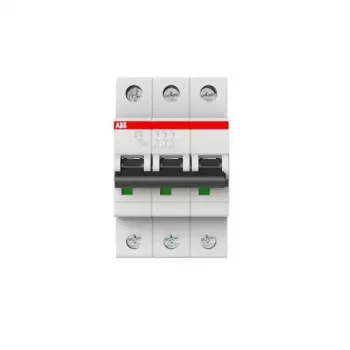 ABB S203-D16 disjuntor de proteção de linha, característica D, 16 A, 3 polos, 6 kA, 230/400 V AC 2CDS253001R0161