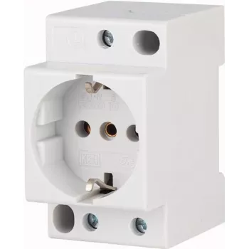 Tomada Schuko para calha DIN Eaton xPole 16 A 250 V AC sem tampa basculante, 2,5 TE, cinzento-claro 266875