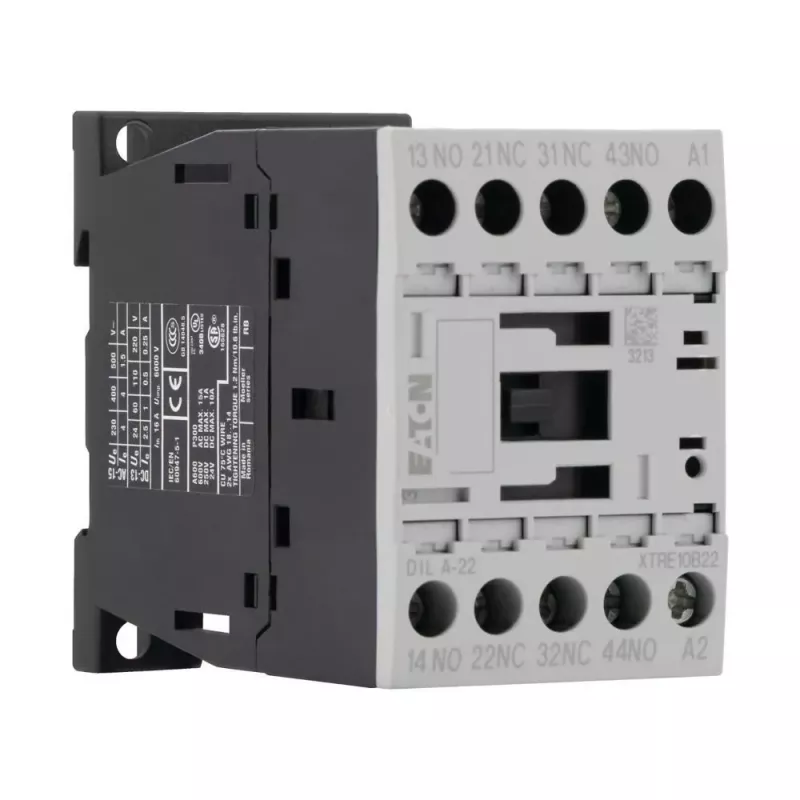 Eaton DILA-22 contactor auxiliar, tetrapolar, 2NO+2NC, bobina 230V AC 276407