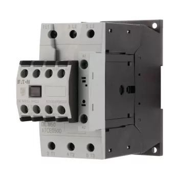 Contator tripolar Eaton DILM50-22, 50 A AC-3, 22 kW, bobina 230 V AC 277862