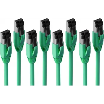 S CONN Maximum Connectivity Basic-S Cat. 8.1 F/FTP PIMF LSZH Cabo de rede, verde, 5m, pack de 4 SC08-41053-4