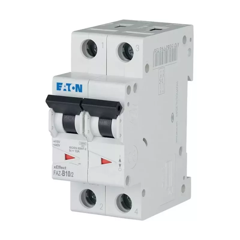 Eaton FAZ-B10/2 Disjuntor de proteção de linha tipo B 10A 2 polos 6kA 278730