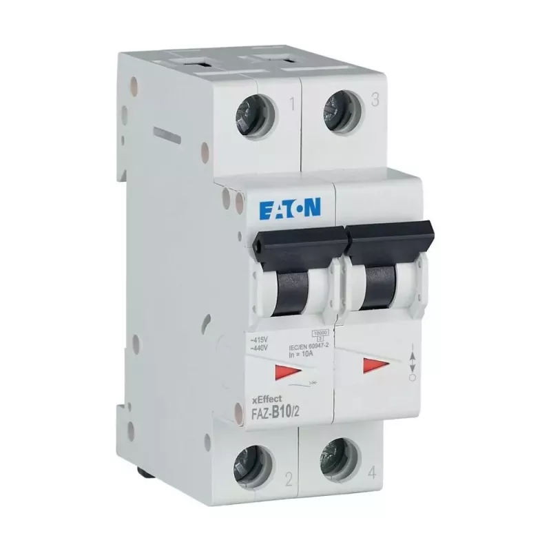 Eaton FAZ-B10/2 Disjuntor de proteção de linha tipo B 10A 2 polos 6kA 278730