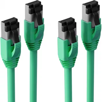 S CONN Maximum Connectivity Cat. 8.1 F/FTP PIMF LSZH Cabo de rede, 7,5 m, verde, pack de 2 SC08-41063-2