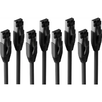 S/CONN maximum connectivity BASIC-S Cabo de rede Cat. 8.1 F/FTP PIMF LSZH preto 7,5m (pack de 4) SC08-41065-4
