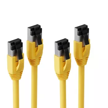 S CONN MAXIMUM CONNECTIVITY Cat. 8.1 F/FTP PIMF LSZH Cabo de rede, amarelo, 1,5 m, pack de 2 SC08-41152-2