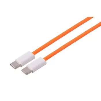 Cabo de carregamento USB-C S CONN MAXIMUM CONNECTIVITY, 2.0, 60W, laranja, têxtil, 2,5m (14-21257)