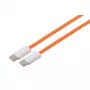 Cabo de carregamento USB-C S CONN MAXIMUM CONNECTIVITY, 2.0, 60W, laranja, têxtil, 2,5m (14-21257)