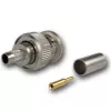 Telegärtner Ficha macho BNC de crimpar 50 Ohm para RG-58 C/U, reta, dourada/niquelada, 1 unidade J01000A1255Z