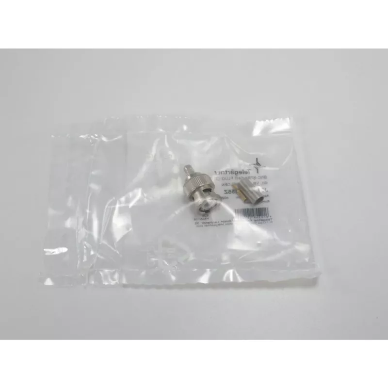 Telegärtner Ficha macho BNC de crimpar 50 Ohm para RG-58 C/U, reta, dourada/niquelada, 1 unidade J01000A1255Z