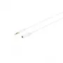 S CONN MAXIMUM CONNECTIVITY 33982-W Cabo de extensão de áudio estéreo Super Slim 3,5 mm, ficha macho para ficha fêmea, dourado, branco, 1,5 m
