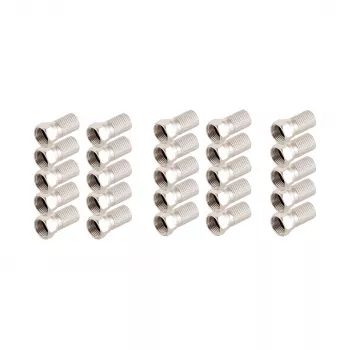 SHIVERPEAKS BASIC-S ficha F 7,2 mm com anel de vedação e porca grande, pack de 25 BS85010-R-SET25