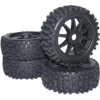 Reely rodas completas para buggy 1:8 Big Core 10 raios preto 4 unid. (MV3693SBA3)
