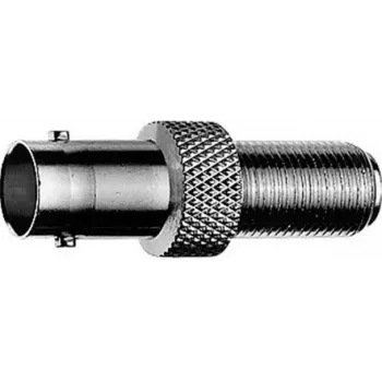 Telegärtner J01008A0021 adaptador BNC fêmea para fêmea de montagem embutida, 50 Ohm, latão niquelado, preto