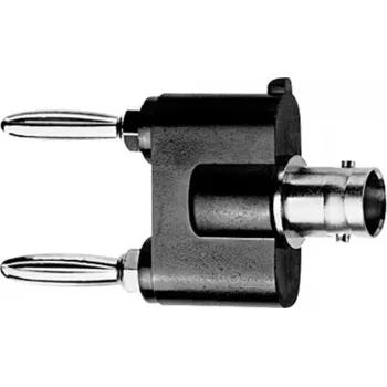 Telegärtner adaptador de medição BNC fêmea para ficha banana de 4 mm, preto/prateado J01008A0620