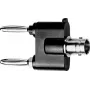 Telegärtner adaptador de medição BNC fêmea para ficha banana de 4 mm, preto/prateado J01008A0620