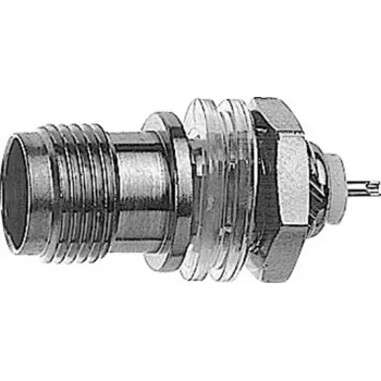 Telegärtner conector fêmea TNC de montagem embutida, isolado, 50 Ohm, ligação por soldadura, níquel/ouro (J01011A0013)