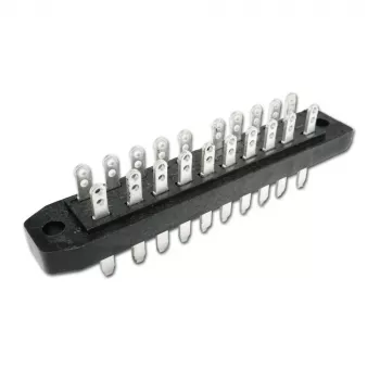 TELEGÄRTNER Conector de lâminas assimétrico DIN 41622 de 20 polos, ligação por soldadura, macho, A 20 J00045A0916