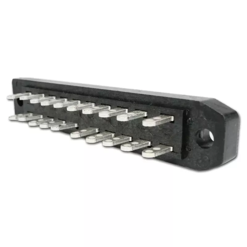 TELEGÄRTNER Conector de lâminas assimétrico DIN 41622 de 20 polos, ligação por soldadura, macho, A 20 J00045A0916