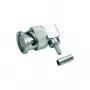 Telegärtner Conector BNC macho angular de crimpagem 50 Ohm para RG 316/U, RG 174 A/U, RG 188 A/U (J01000A0010)