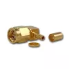 Telegärtner Conector SMA macho angular de crimpagem para RG-316, dourado, pack de 5 (J01150A0071)