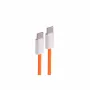 shiverpeaks Cabo de carregamento USB-C 2.0, 60W, laranja, têxtil, 0,5m (BS14-21017)