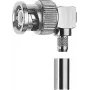 Telegärtner J01000A0033 ficha BNC angular para cabo, crimpar/soldar, G08, 50 Ω, para RD-316