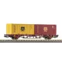 PIKO 27750 Vagão porta-contentores DC, DB AG, Época VI, Sgns 80', 2x contentores 40ft, H0