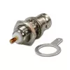Telegärtner BNC conector fêmea de encastrar, isolado 50 Ohm, anilhas isolantes brancas, Z03 (J01001B1222)