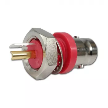 Telegärtner BNC conector fêmea de encastrar, isolado 50 Ohm, flange isolante vermelha, Z01 - 1 unid. (J01001C0043)