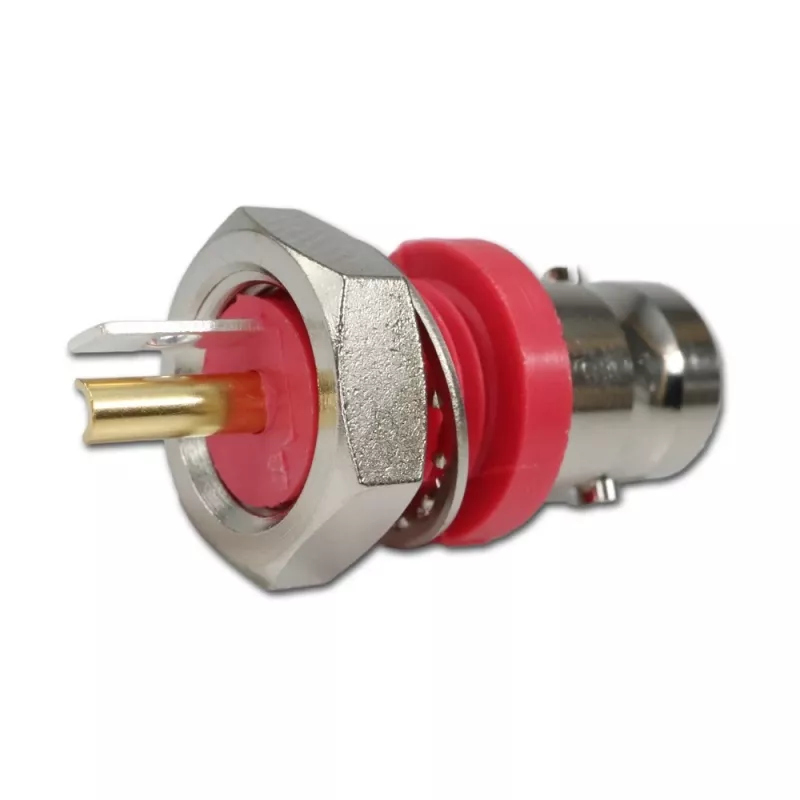 Telegärtner BNC conector fêmea de encastrar, isolado 50 Ohm, flange isolante vermelha, Z01 - 1 unid. (J01001C0043)