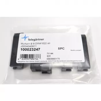Telegärtner DIN 41622 Tipo B 8 conector fêmea PCB assimétrico de 8 polos, ligação por soldadura J00040A0911